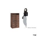 Ver imagem 5 de Cômoda Rack Multifuncional para Tv com 6 Gavetas Café