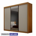 Ver imagem 5 de Guarda Roupa Casal Ripado 3 Portas de Correr 6 Gavetas com Espelho 100% MDF São Paulo