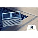 Ver imagem 3 de Suporte para Ralo Linear para Área Externa Piscina Grelha de Alumínio. 10x50x1 Cm