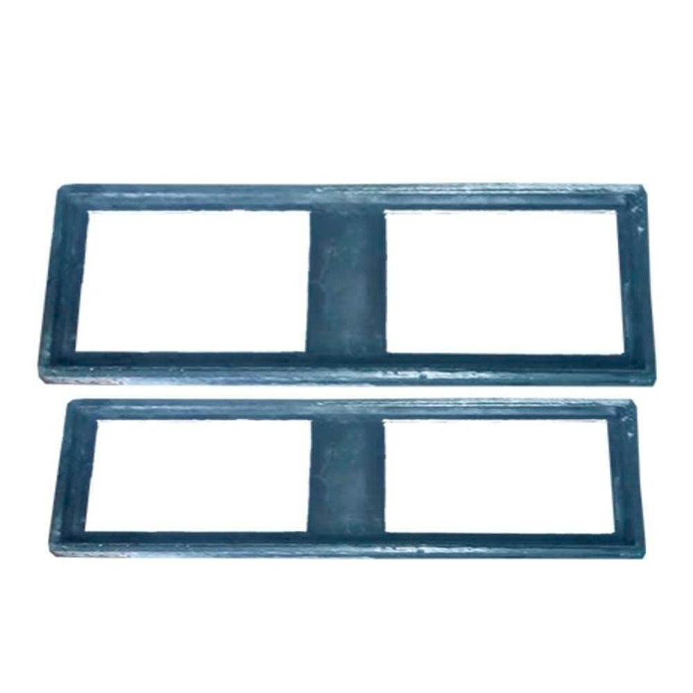 Suporte para Ralo Linear para Área Externa Piscina Grelha de Alumínio. 10x50x1 Cm - 1
