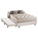 Ver imagem 1 de Cama Box c/Auxiliar Casal: Colchão Herval Maxspring Scotland + Base CRC Courano Branco(138x188)