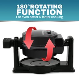 Elite Gourmet Ewm460 Waffle Maker Rotativo 5” Preto 1.25qt - 5