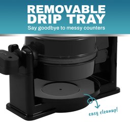 Elite Gourmet Ewm460 Waffle Maker Rotativo 5” Preto 1.25qt - 2
