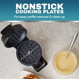 Elite Gourmet Ewm460 Waffle Maker Rotativo 5” Preto 1.25qt - 4