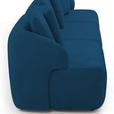 Ver imagem 7 de Sofá 3 Lugares para Sala de Estar Living 228cm Arlo F04 Veludo Azul Marinho Tc-12012 - Lyam Decor