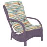 Poltrona Varanda Área Externa Jardim Alumínio Fibra Sintética 1Un Confort Roxo Estonado A32 - 1