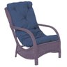 Poltrona Varanda Área Externa Jardim Alumínio Fibra Sintética 1Un Confort Roxo Estonado A29 - 1
