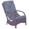 Poltrona Varanda Área Externa Jardim Alumínio Fibra Sintética 1Un Confort Roxo Estonado A35 - 1