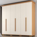 Ver imagem 2 de Guarda Roupa Casal 6 Portas 5 Gavetas Rest 273 cm Cinamomo Areia Zanz