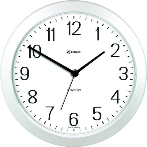 Relógio de Parede Herweg 660043 Silencioso 26cm Branco