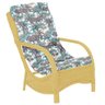 Poltrona Varanda Área Externa Jardim Alumínio Fibra Sintética 1Un Confort Amarelo Estonado A04 - 1