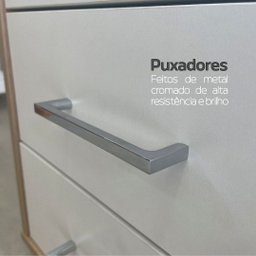 Balcão para Escritório Tamburato com Gavetas Ii | Artany:carvalho/branco - 12