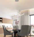 Ver imagem 4 de Lustre Pendente Moderno Infinity Led 50w Branco 4000k Branco Neutro Bivolt