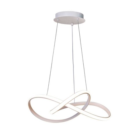 Lustre Pendente Moderno Infinity Led 50w Branco 4000k Branco Neutro Bivolt
