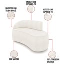 Ver imagem 3 de Sofá 2 Lugares Orgânico 140cm Morgan e Poltrona Lua Bouclê Off White D03 - D'Rossi