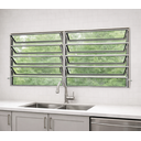 Ver imagem 1 de Vitro Basculante 2 Seções 100x200 Alumínio Brilhante Vidro Liso