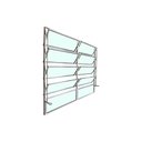 Ver imagem 3 de Vitro Basculante 2 Seções 100x200 Alumínio Brilhante Vidro Liso