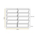 Ver imagem 5 de Vitro Basculante 2 Seções 100x200 Alumínio Brilhante Vidro Liso