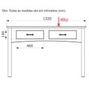 Ver imagem 4 de Aparador e Mesa de Centro 100% Madeira para Sala Bella Carvalho Fosco