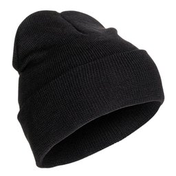 Touca de Frio Lisa Preta Gorro de Lã Inverno - 1