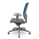Ver imagem 3 de Cadeira Brizza Diretor Grafite Tela Azul Assento Poliester Cinza Autocompensador Piramidal - 66163
