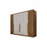 Guarda Roupa Casal 6 Portas 8 Gavetas - Himalaia Ripado-cumaru/fendi - Móveis Novo Horizonte - 2