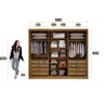 Guarda Roupa Casal 6 Portas 8 Gavetas - Himalaia Ripado-cumaru/fendi - Móveis Novo Horizonte - 6