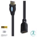 Ver imagem 2 de Cabo Extensor Hdmi 2.0 4k Ultra Hd 3d Conexao Ethernet 2 Metros - H20f-2