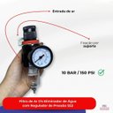 Ver imagem 5 de Filtro Regulador Ar Compressor 1/4 C Manômetro e Suport Ss3