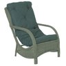 Poltrona Varanda Área Externa Jardim Alumínio Fibra Sintética 1Un Confort Verde Estonado A09 - 1