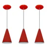 Lustre pendente Balcão cozinha Vermelho 03 un - 1