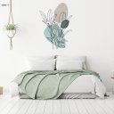 Ver imagem 3 de Adesivo de Parede Flor Galhos Verde Água Bege Marrom Decorativo