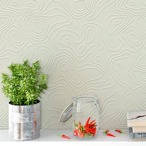 Papel de Parede Topografia 3d Arte Destaque 2,50 Metros