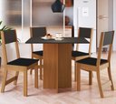 Ver imagem 2 de Conjunto Mesa com 4 Cadeiras Talita Freijó/chumbo Indekes