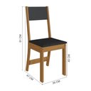 Ver imagem 4 de Conjunto Mesa com 4 Cadeiras Talita Freijó/chumbo Indekes