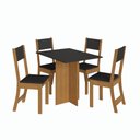 Ver imagem 1 de Conjunto Mesa com 4 Cadeiras Talita Freijó/chumbo Indekes