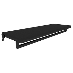 Prateleira com Cabideiro para Cremalheira 90 x 30cm Comac - Preto