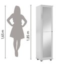 Ver imagem 5 de Armário e Sapateira Multiuso Marrie com Espelho 1 Porta Branco J&a Móveis