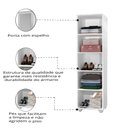 Ver imagem 4 de Armário e Sapateira Multiuso Marrie com Espelho 1 Porta Branco J&a Móveis