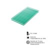 Cobertura Policarbonato Alveolar - 6,00m x 1,50m - Verde 6mm - 3