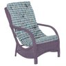 Poltrona Varanda Área Externa Jardim Alumínio Fibra Sintética 1Un Confort Roxo Estonado A18 - 1