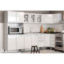Ver imagem 5 de Armário Aéreo p/ Cozinha Evidence 7009 3 Portas c/ Vidro 120cm Branco - Bertolini