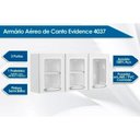 Ver imagem 2 de Armário Aéreo p/ Cozinha Evidence 7009 3 Portas c/ Vidro 120cm Branco - Bertolini