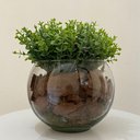 Ver imagem 2 de Arranjo Artificial Centro De Mesa Completo Vaso Vidro