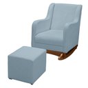 Ver imagem 1 de Poltrona Amamentação Aquila Plus com Puff Boucle Azul Claro - Fratello