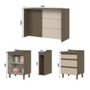 Ver imagem 7 de Kit Ilha Gourmet Connect com Balcões 60cm e Porta Toalha Duna-Cristal Móveis Henn Duna-Cristal