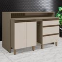 Ver imagem 2 de Kit Ilha Gourmet Connect com Balcões 60cm e Porta Toalha Duna-Cristal Móveis Henn Duna-Cristal
