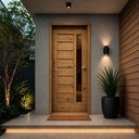 Ver imagem 1 de Folha de Porta de Madeira 210x82cm Bbv Eco Uniportas Marrom