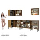 Ver imagem 6 de Armário de Cozinha Completa de Canto 357cm Rustic/Preto Emilly Rock Madesa 01