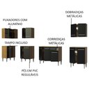 Ver imagem 5 de Armário de Cozinha Completa de Canto 357cm Rustic/Preto Emilly Rock Madesa 01
